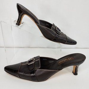 Brighton Precia Mule Leather Kitten Heel Italy